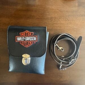 New Harley Davidson Black leather purse, fanny pack